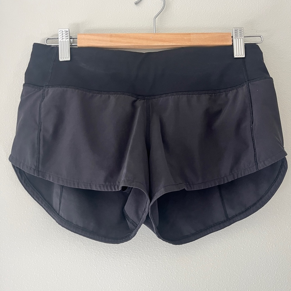 lululemon athletica Speed Up Low Rise Women's Black Athletic Shorts